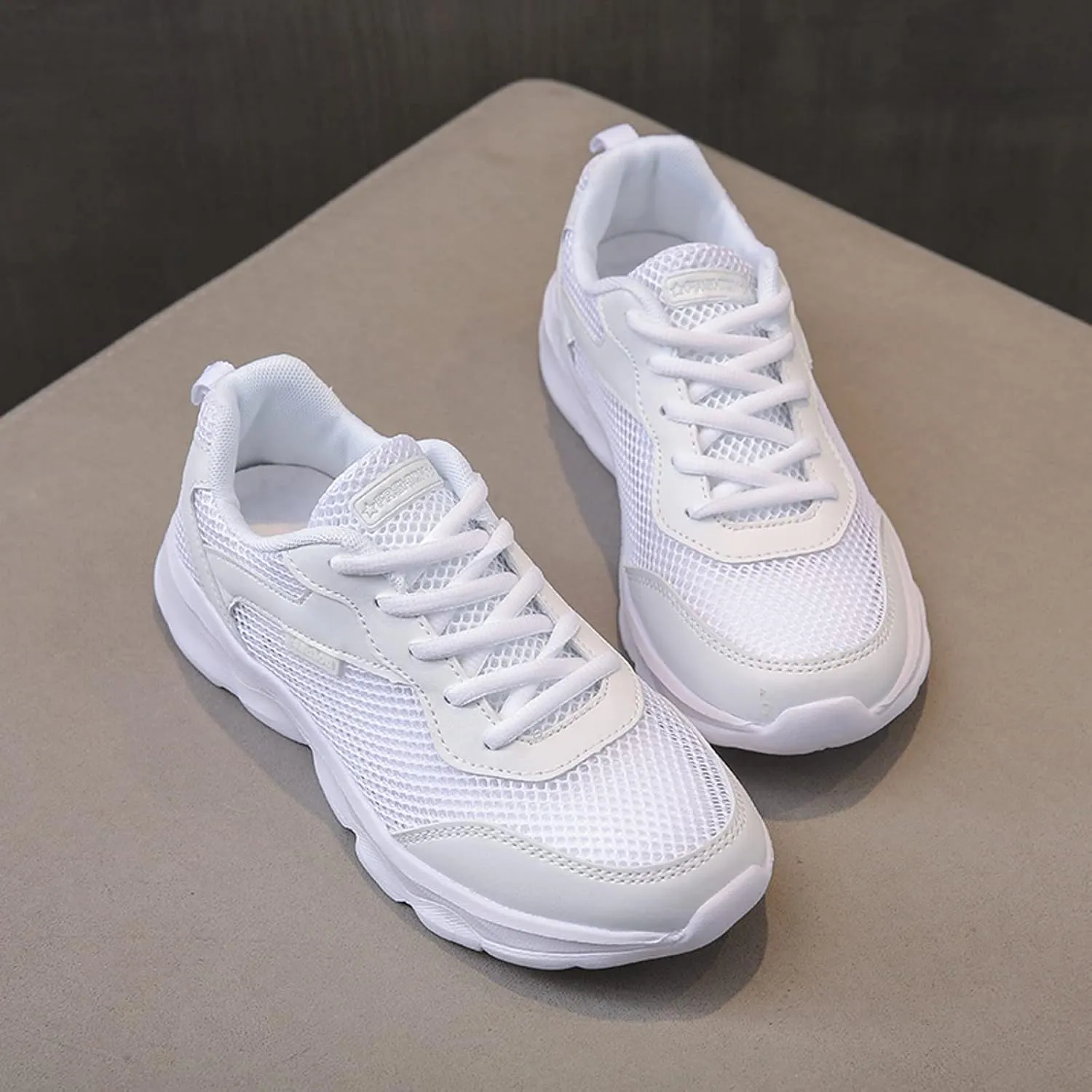 Womens Walking Shoes Mesh Breathable Athletic Sneakers for Women Comfortable Non Slip Lace Up Sports Shoes