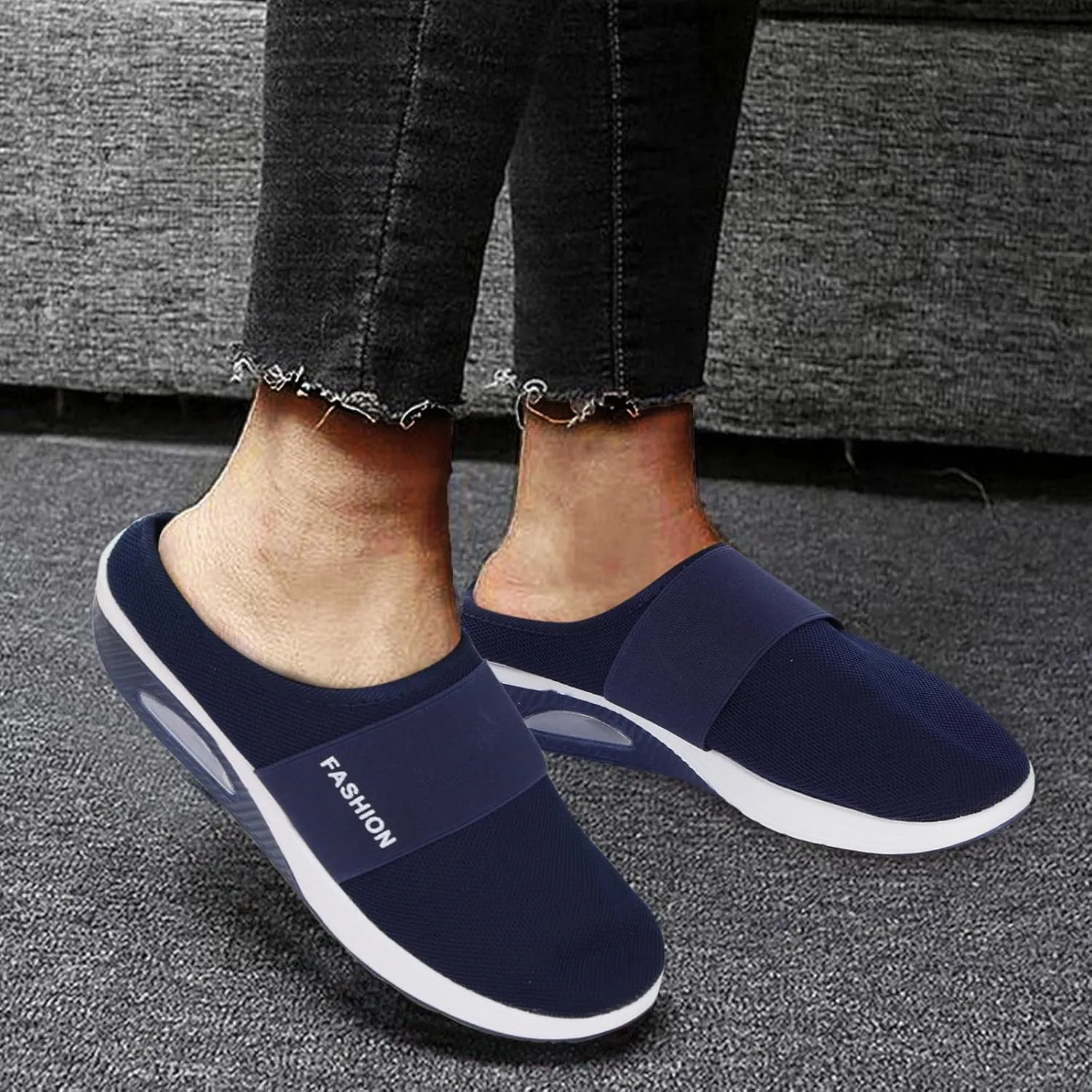 Women's Walking Shoes Orthotic Walking Sneakers Wide Width Non-Slip Sneakers Adjustable Breathable Platform Mesh Sandals