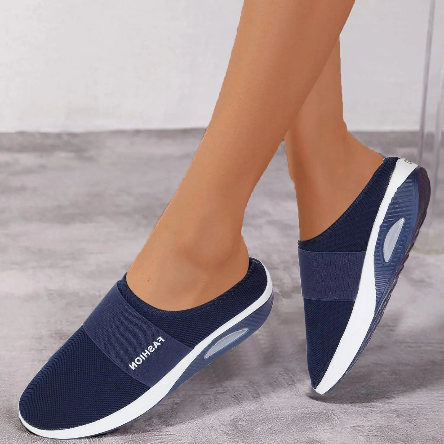 Women's Walking Shoes Orthotic Walking Sneakers Wide Width Non-Slip Sneakers Adjustable Breathable Platform Mesh Sandals
