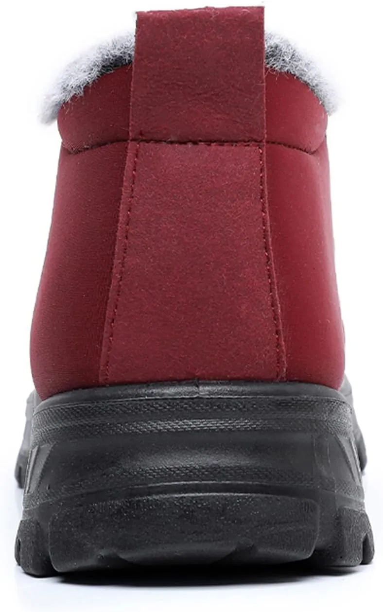 Women's Waterproof Winter Snow Boots Lightweight Warm Faux Fur Lined Mid-Calf Booties Winter No-Slip Hiking Thermal