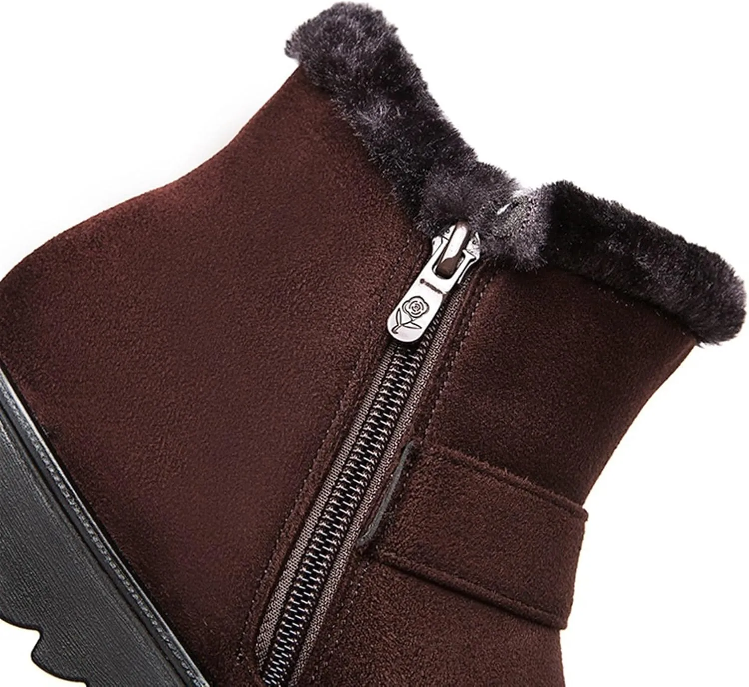 Womens Winter Snow Boots Warm Fuzzy Cold Proof Slip-Ons Casual Shoes Girls Fur Lined Waterproof Lightweight Outdoor Ankle Bootie