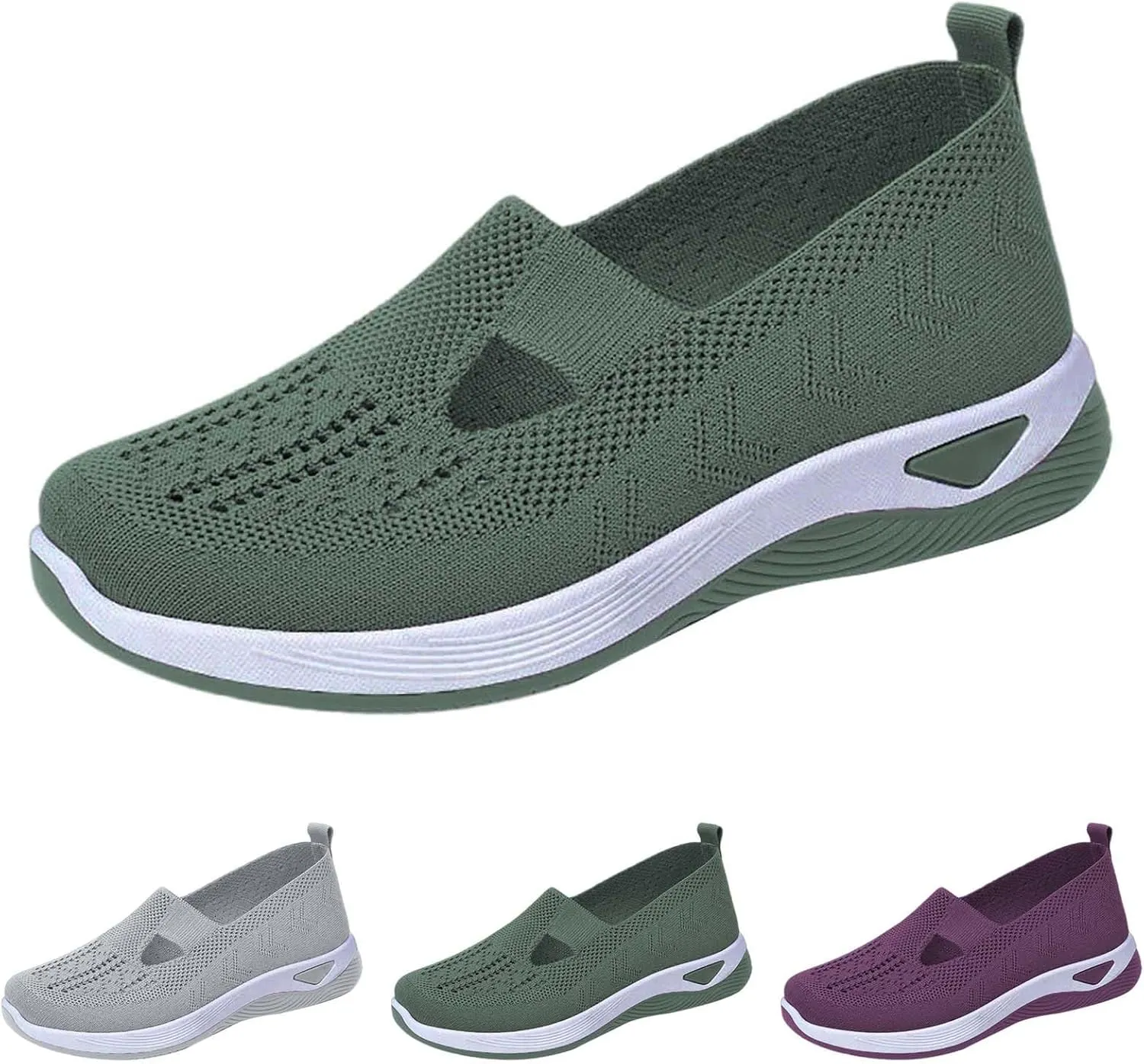 Women's Woven Orthopedic Breathable Soft Shoes Mens Running Shoes Jogging Women Shoes Casual Walking Sneakers Platform Tennis Shoe White Loafers