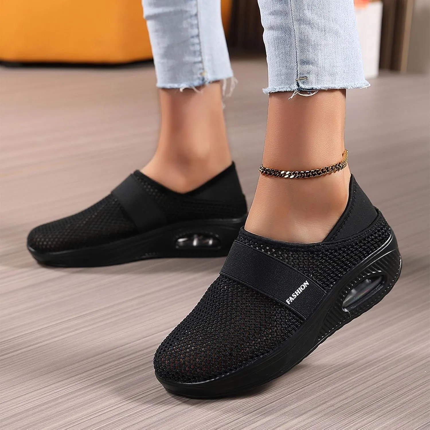 Workout Athletic Sport Shoes for Men Slip On Lightweight Breathable Fashion Sneaker Business Formal Dress Shoes