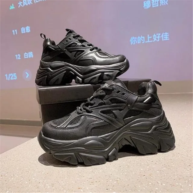 xakxx Women's Dad Shoes Luxury Women Sneakers Fashion White Sports Shoe Mesh Platform Female Footwear Tennis Tenis Con Plataforma