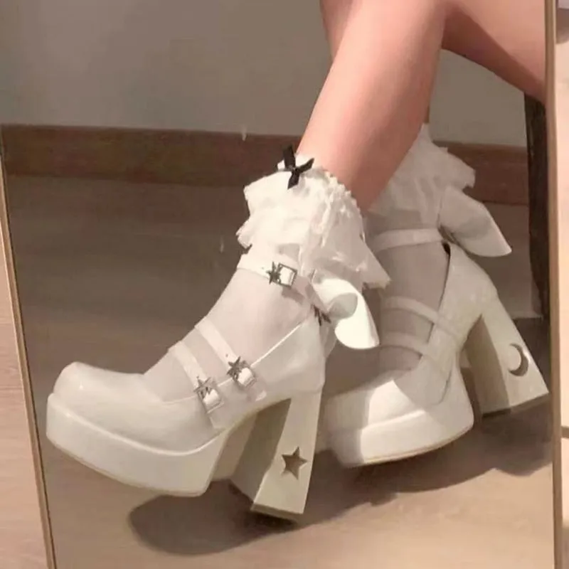 Y2K Lolita Platform Mary Jane Shoes