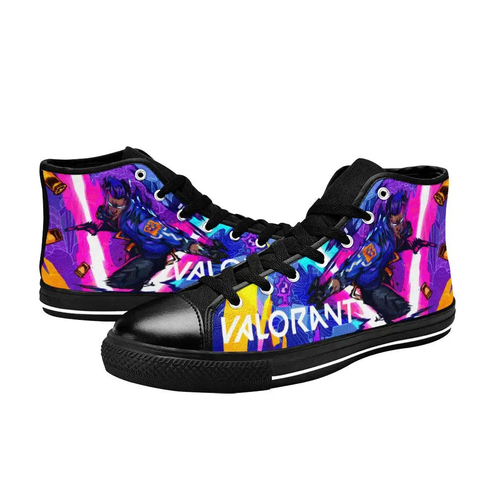 Yoru Valorant Shoes High Top Sneakers for Kids and Adults