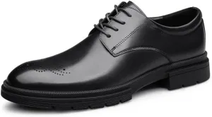 YZABEL Men's Casual Dress Shoes, Pointed Toe Lace-Up Business Oxfords Shoes, Breathable Stylish Lightweight and Comfortable for Daily Commuting Activity
