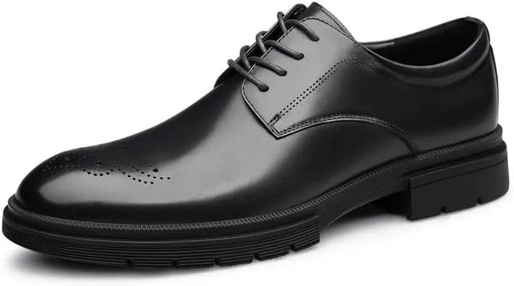 YZABEL Men's Casual Dress Shoes, Pointed Toe Lace-Up Business Oxfords Shoes, Breathable Stylish Lightweight and Comfortable for Daily Commuting Activity