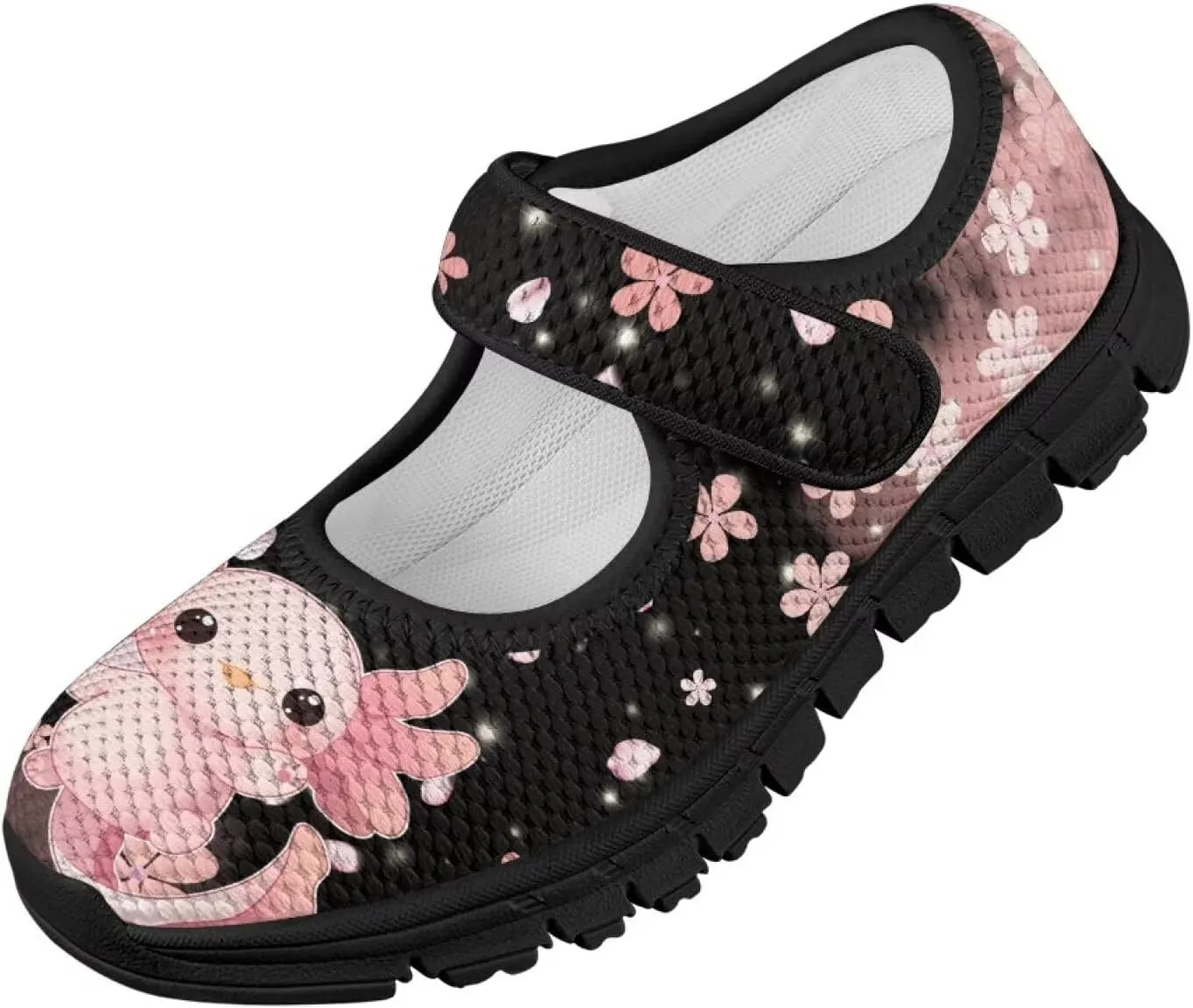 Yzaoxia Girls Mesh Shoes Slip On Sneakers for Kids Hook and Loop Barefoot Shoes Breathable Athletic Walking Running Sport Shoes Flat Tennis Shoes Footwear Loafers Gym School Outdoor