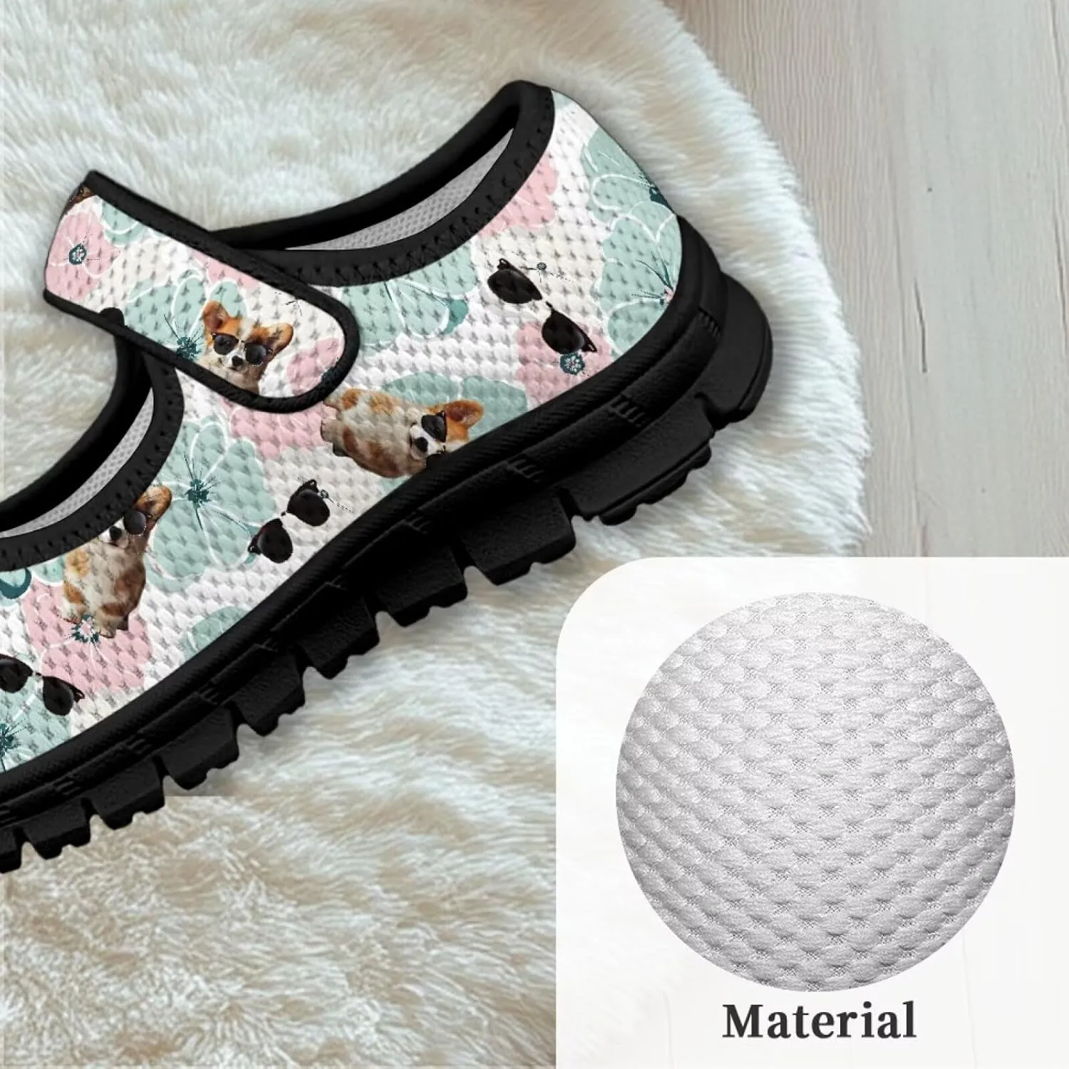 Yzaoxia Girls Mesh Shoes Slip On Sneakers for Kids Hook and Loop Barefoot Shoes Breathable Athletic Walking Running Sport Shoes Flat Tennis Shoes Footwear Loafers Gym School Outdoor